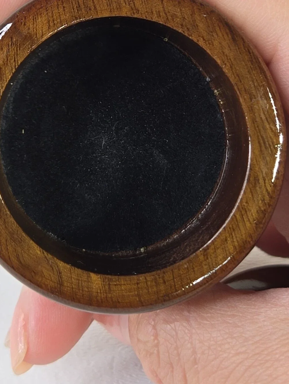 Vintage Wood Mini Box w/Lid Trinket Jewelry Ring Small Elegant Stash Box MCM